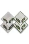 Agbtrend Kendin Tasarla - 2 Adet Çıtçıtlı Keten Kokteyl Peçetesi Tabanı 15x15cm