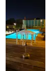 Agbtrend Şarjlı LED Lambalı Dekoratif Bali Masa Şemsiyesi - 40 cm Kablosuz Abajur Gece Lambası