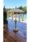 Agbtrend Şarjlı LED Lambalı Dekoratif Bali Masa Şemsiyesi - 40 cm Kablosuz Abajur Gece Lambası