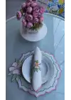 Agbtrend 2 Adet Zambak Serisi Supla ve Peçete Nakışlı Masa Sunum Seti