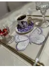 Agbtrend 6 lı Kelebek Nakışlı Rengarenk Sunum ve Kokteyl Peçete Seti