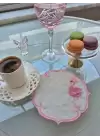 Agbtrend Pembe Flamingo Figürlü Nakışlı Sunum Kokteyl Peçetesi