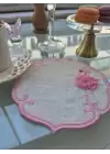 Agbtrend Pembe Flamingo Figürlü Nakışlı Sunum Kokteyl Peçetesi