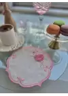 Agbtrend Pembe Flamingo Figürlü Nakışlı Sunum Kokteyl Peçetesi