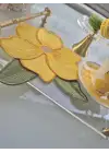Agbtrend Sarı Manolya Nakışlı Sunum ve Kokteyl Peçetesi