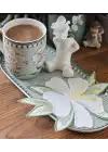 Agbtrend Tekli Beyaz Zambak Nakışlı Sunum ve Kokteyl Peçetesi