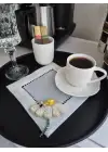 Agbtrend Tekli PAPATYA Boncuk işlemeli Sunum ve Kokteyl Peçetesi
