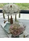 Masaüstü Dantelli Dekoratif Sunum Bali Şemsiyesi