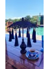 Masaüstü Lacivert Dantelli Dekoratif Sunum Bali Şemsiyesi