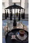 Masaüstü Siyah Dantelli Dekoratif Sunum Bali Şemsiyesi