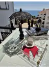 Masaüstü Siyah Dantelli Dekoratif Sunum Bali Şemsiyesi