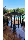 Masaüstü Siyah Dantelli Dekoratif Sunum Bali Şemsiyesi