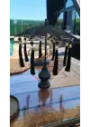 Masaüstü Siyah Dantelli Dekoratif Sunum Bali Şemsiyesi
