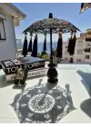 Masaüstü Siyah Dantelli Dekoratif Sunum Bali Şemsiyesi