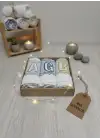 Saf Pamuk Kadife El Havlusu 30x50 cm Kişiye Özel Harf Nakışlı Hediyelik