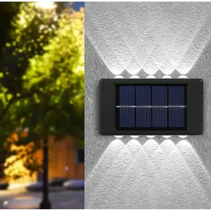 10 Ledli Solar Bahçe Dış Mekan Duvar Aydınlatması 2li Set