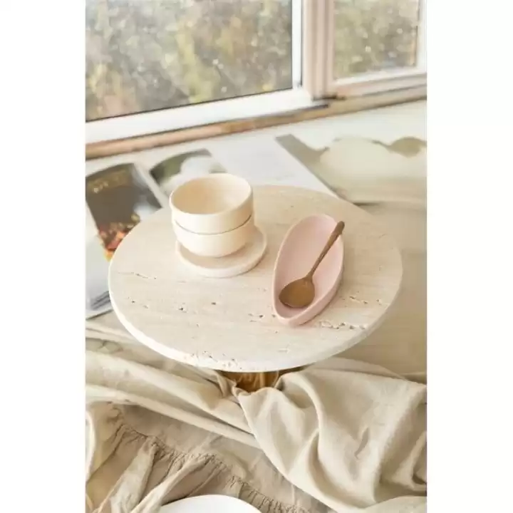 Akayev Traverten 25 Cm Altın Konik Ayak Sunumluk