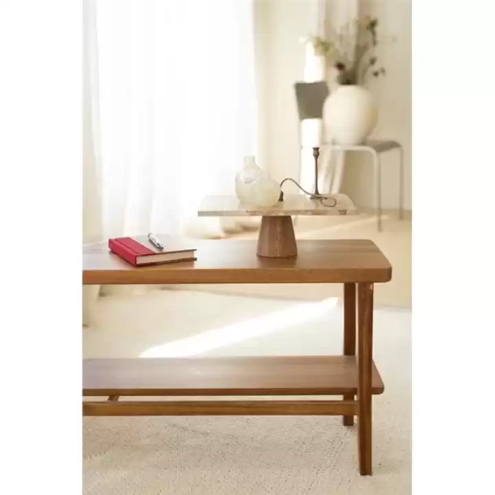 Akayev Traverten 30x20 Cm Konik Ahşap Ayaklı Sunumluk