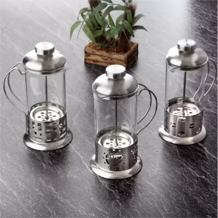 Çelik Kulplu Cam French Press - 350 Ml