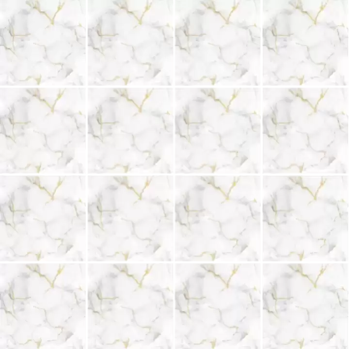 Decohandy  Pvc Yer Karosu 30x30cm 4lü Paket - Mermer Desenli Beyaz  0,36m2