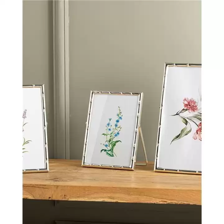 English Home Bamboo Metal Çerçeve 20x25 Cm Silver