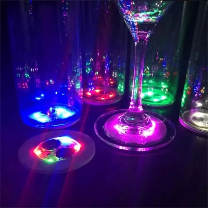 Işıklı Yapışkanlı Bardak Altı Aparatı Ledli 3 Modlu