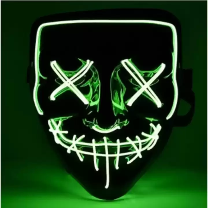 Led Işıklı Yeşil Maske