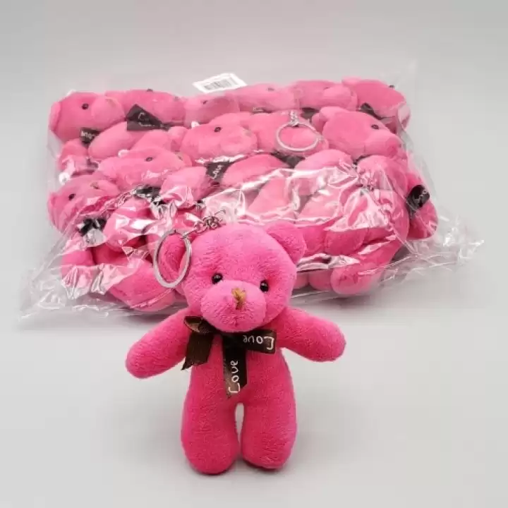 Mini Ayıcık Anahtarlık Pembe Renk