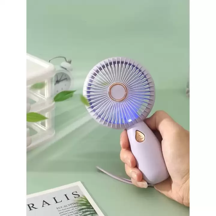 Minimalist Tasarım Işıklı Şarjlı El Fanı