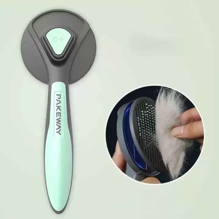 Otomatik Tuşlu Kendini Temizleyen Kedi Köpek Tarağı