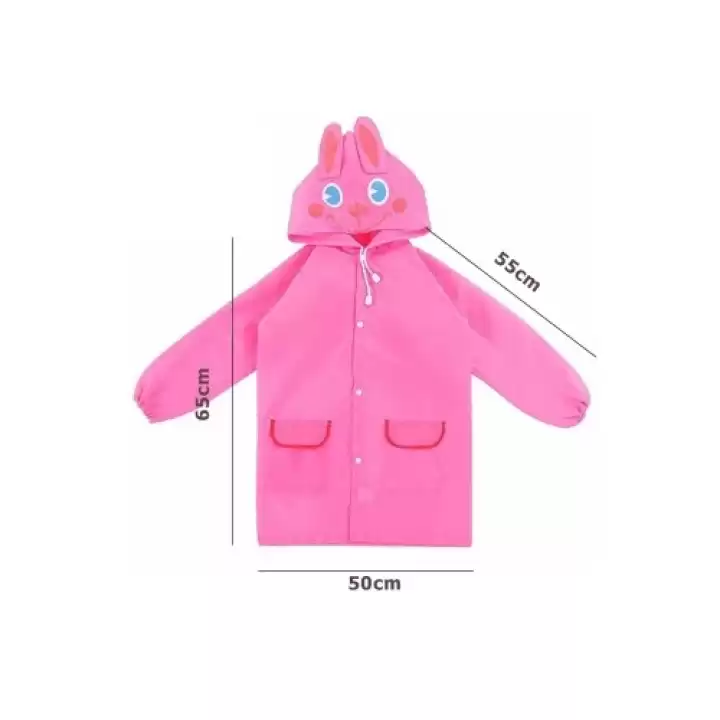 Pembe Sevimli Çocuk Yağmurluk