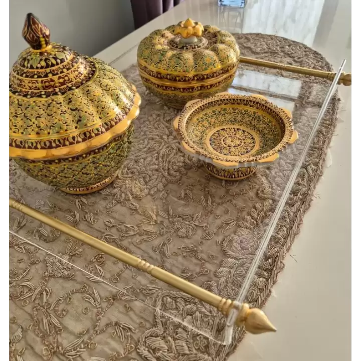 Agbtrend QUEEN L TRAY 6 Kişilik Dekorasyon ve Sunum Tepsisi