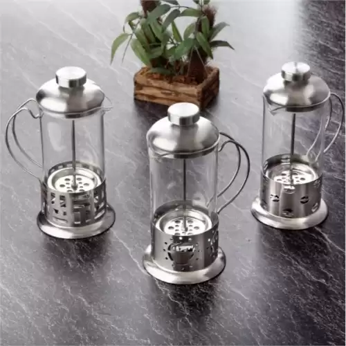 Çelik Kulplu Cam French Press - 350 Ml