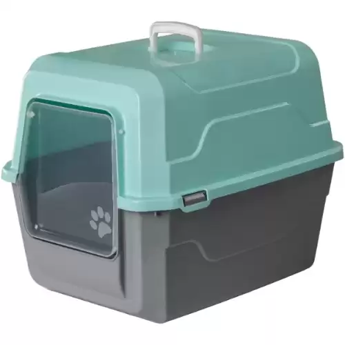 Mikopet Deluxe Yeşil Kapalı Kedi Tuvaleti