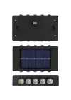 10 Ledli Solar Bahçe Dış Mekan Duvar Aydınlatması 2li Set