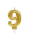 9 Rakamı Mum Gold Renk