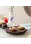Akayev Ahşap 28 Cm Altın Ayak Kuş Sunum Tabağı