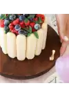Akayev Ahşap 28 Cm Altın Ayak Kuş Sunum Tabağı