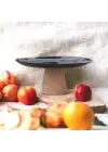 Akayev Ahşap Konik Ayaklı Siyah 25 Cm Sunumluk