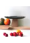 Akayev Ahşap Konik Ayaklı Siyah 25 Cm Sunumluk