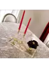 Agbtrend Büyük Boy 18cm Pirinç Akrilik Şamdan