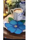 Agbtrend Mavi Manolya Nakışlı Sunum ve Kokteyl Peçetesi