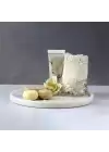 Akayev Mermer 28 Cm Beyaz Yuvarlak 2 Cm Sunum Tabağı