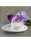 Akayev Mermer 28 Cm Rose Gold Boncuk Ayaklı Beyaz Yuvarlak Sunumluk