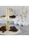 Akayev Mermer Ahşap Ayaklı İki Katlı Sunum Tabağı