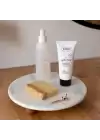 Akayev Mermer Beyaz 19 cm Ahşap Boncuk Ayaklı Sunumluk - Kahve ve Tatlı Sunumu - Yağ Standı