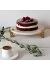 Akayev Mermer Beyaz 25 Cm Altın Çita Ayaklı Sunum Tabağı