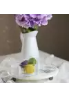 Akayev Mermer Beyaz 25 Cm Füme Boncuk Ayak Elysia 4lü Reçellik İkramlık