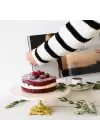 Akayev Mermer Beyaz 28 Cm Altın Barok Ayak Sunum Tabağı