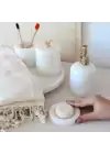 Akayev Mermer Beyaz 5 Parça Altın Kuş Banyo Seti